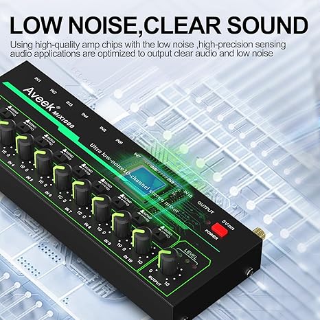 Aveek 10 Channel Mixer - Mini  - Audio Music Mixer 评论和价格