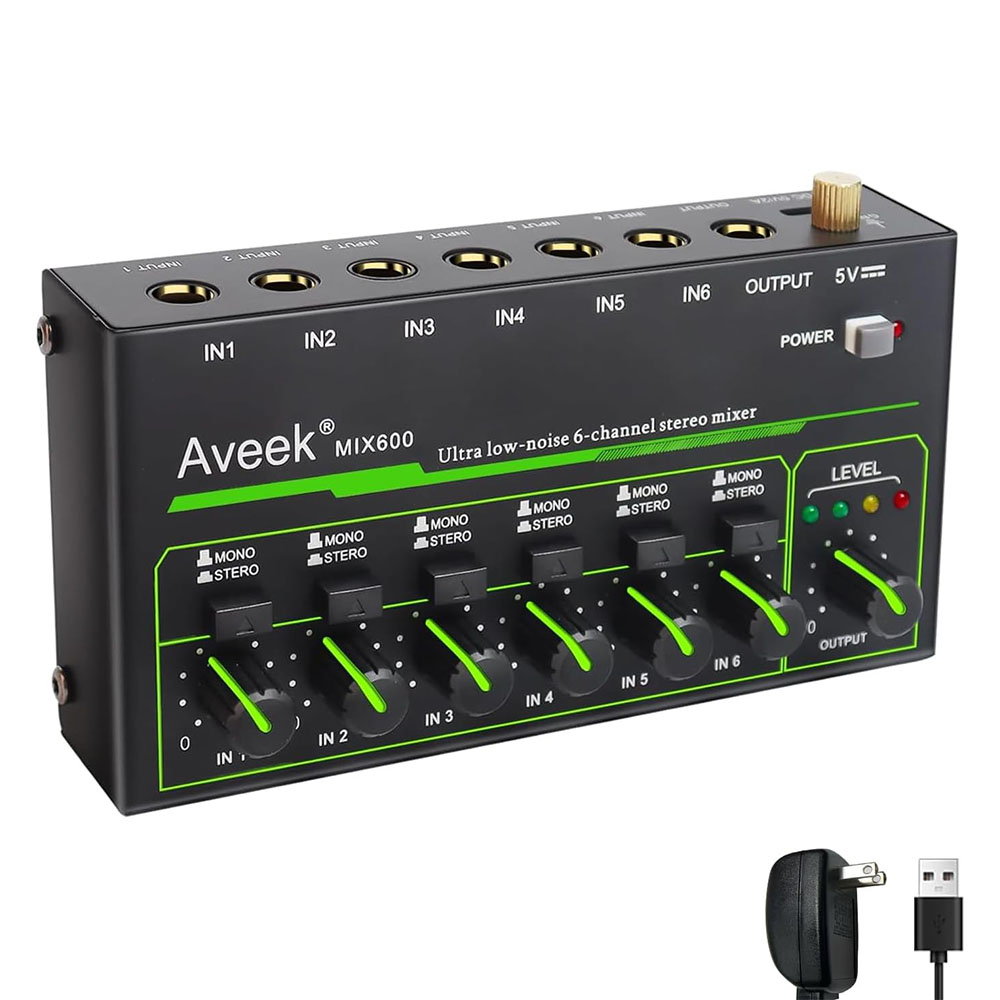 Aveek 10 Channel Mixer - Mini  - Audio Music Mixer 评论和价格