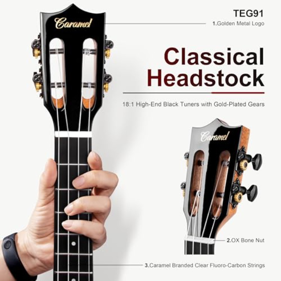 TEG91 Cutaway Ebony Glossy Ten - Ukulele Beginner Kit 评论和价格