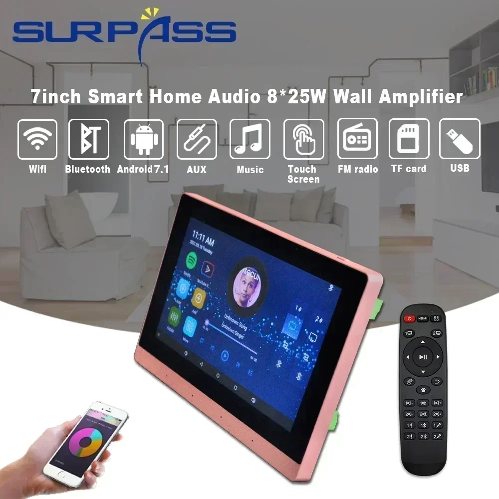 7inch WiFi In Wall Amplifier T - Audio Music In Background 评论和价格