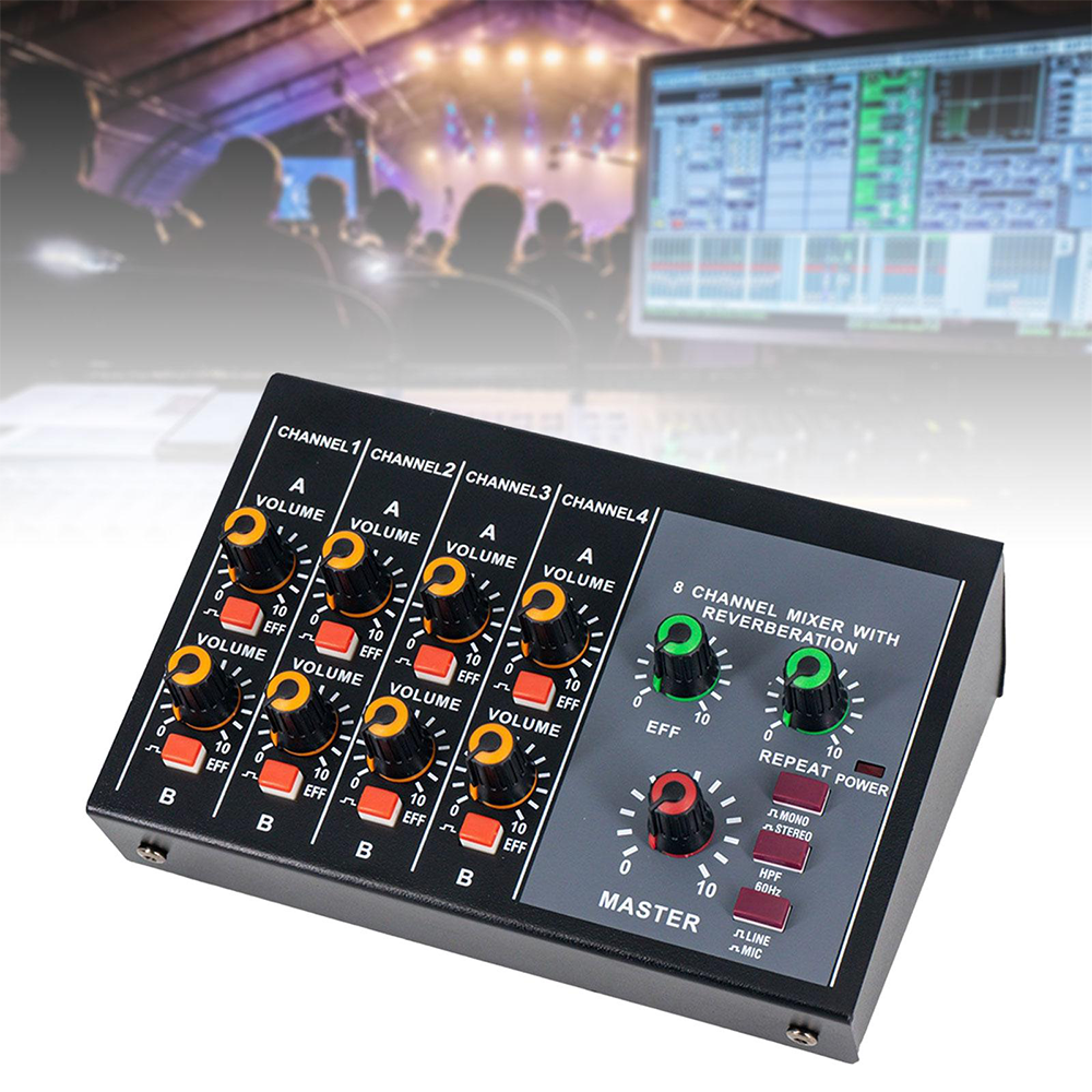 8 Channel Mixer - Mini 8 Compa - Audio Music Mixer 评论和价格