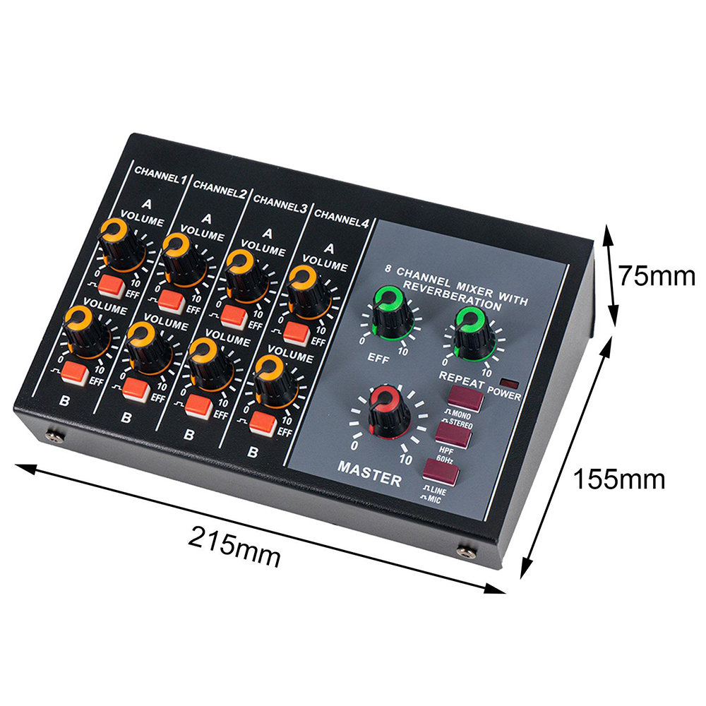 8 Channel Mixer - Mini 8 Compa - Audio Music Mixer 评论和价格