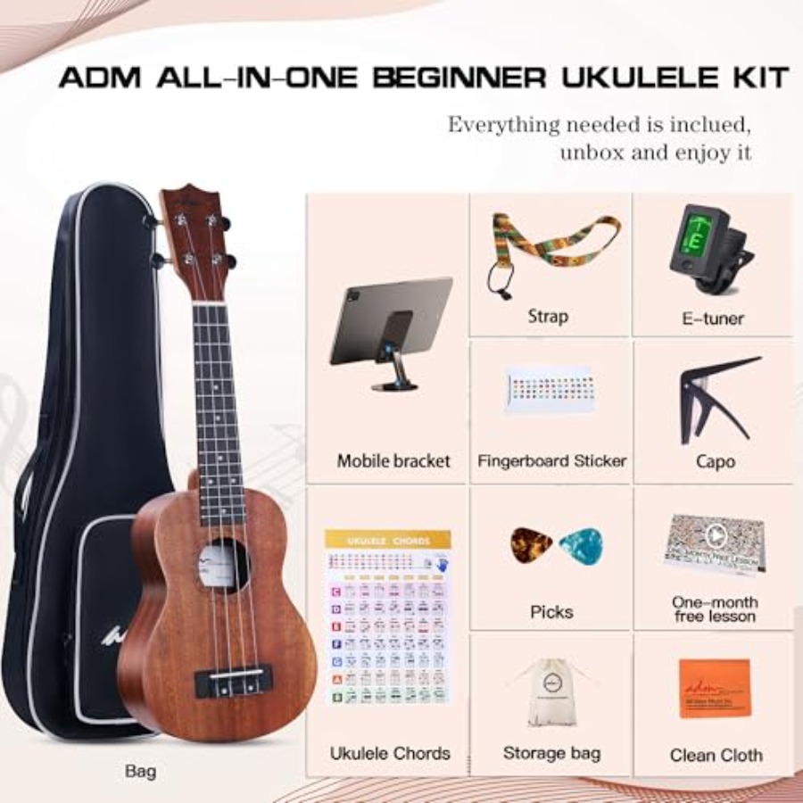 Ukulele Beginner Kit for kids, - Ukulele Beginner Kit 评论和价格