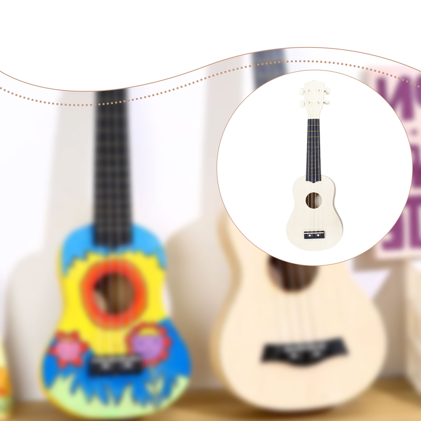 21 inch DIY Ukulele Guitar Kit - Ukulele Beginner Kit 评论和价格