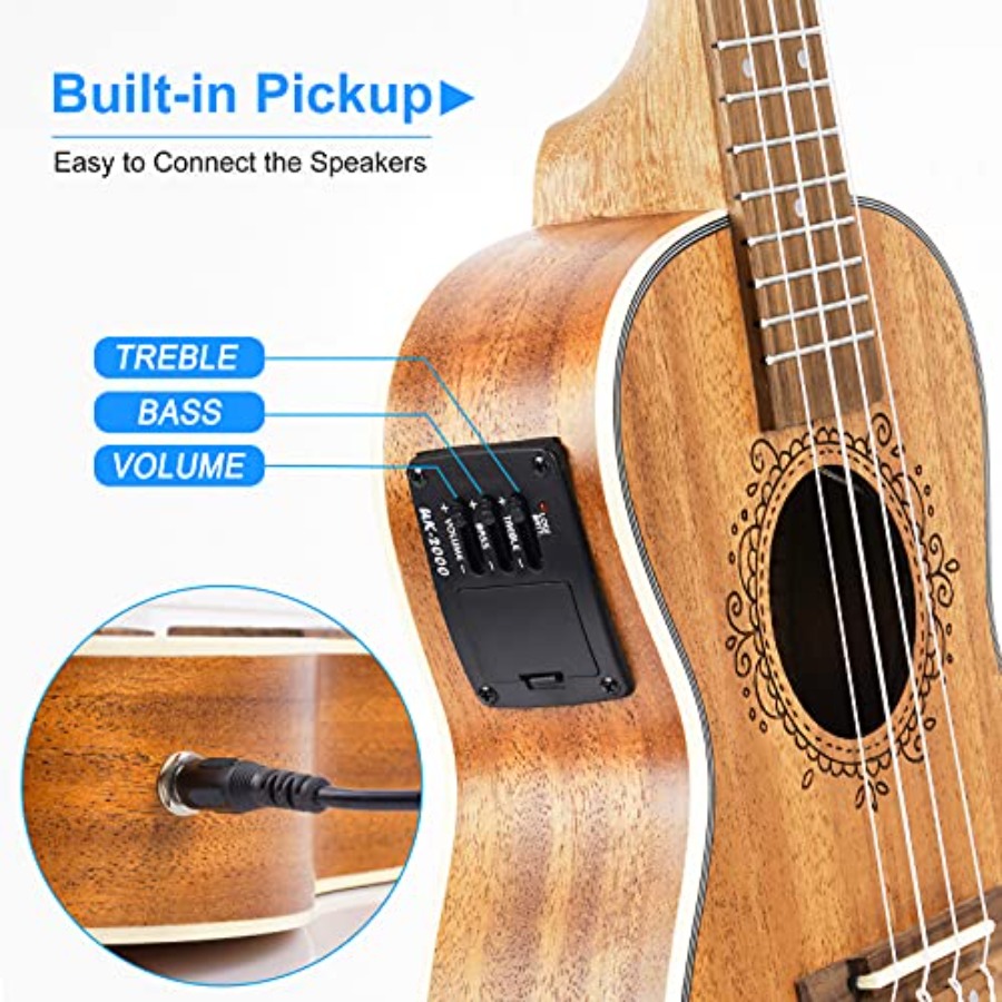 Tenor Ukulele Acoustic Electri - Ukulele Beginner Kit 评论和价格