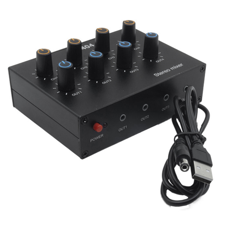 M07K-AU-404 Stereo Sound Four  - Audio Music Mixer 评论和价格