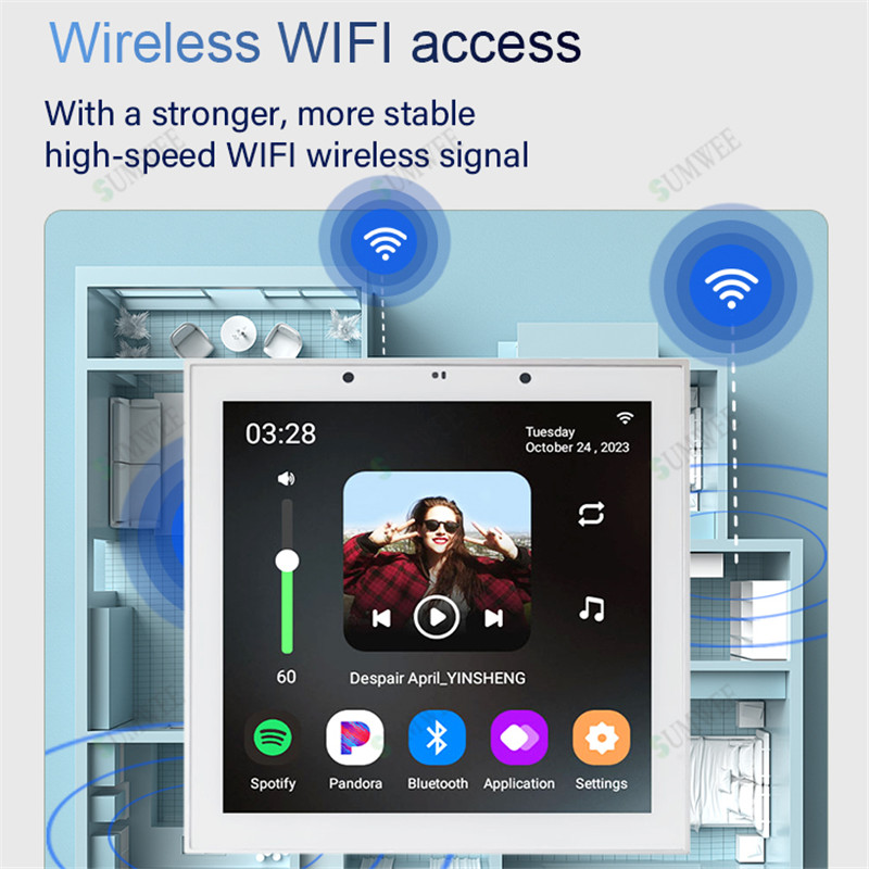 Smart Home Touch Screen 4 Inch - Audio Music In Background 评论和价格