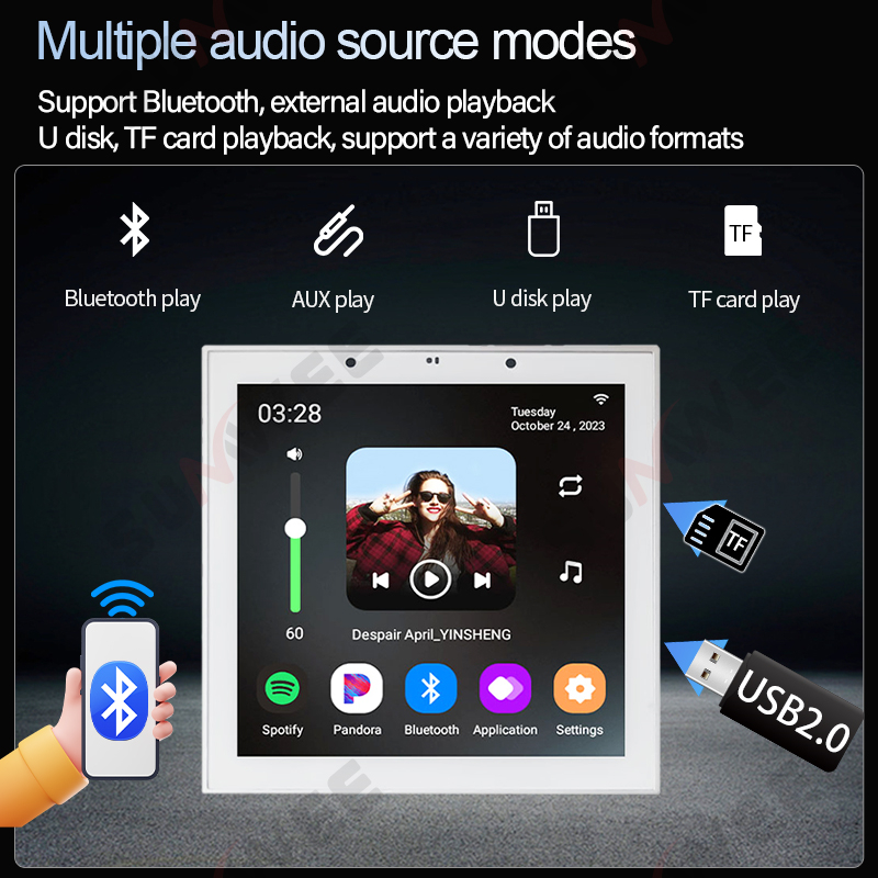 Smart Home Touch Screen 4 Inch - Audio Music In Background 评论和价格