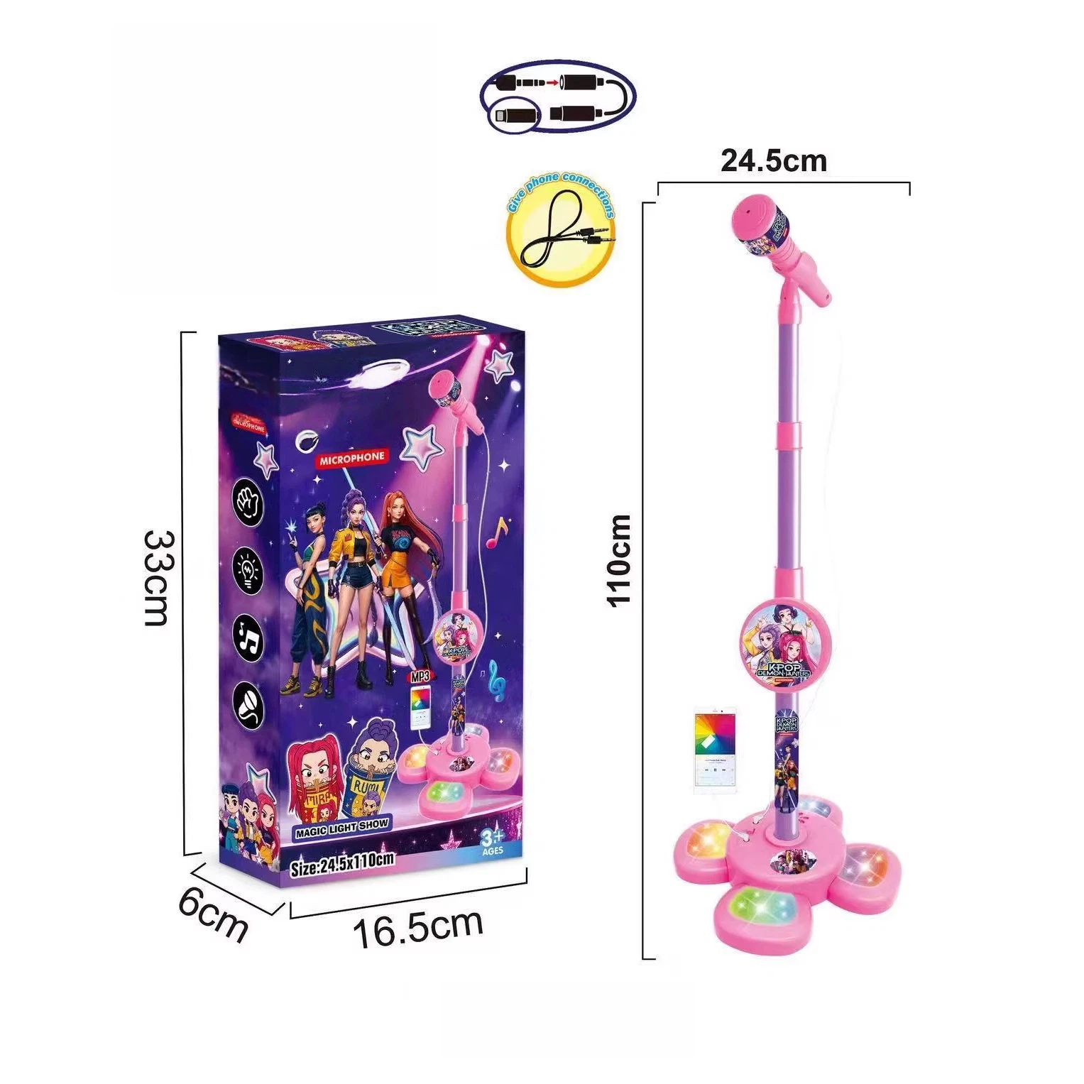 Karaoke Microphone with Stand, - Audio Music Editing 评论和价格