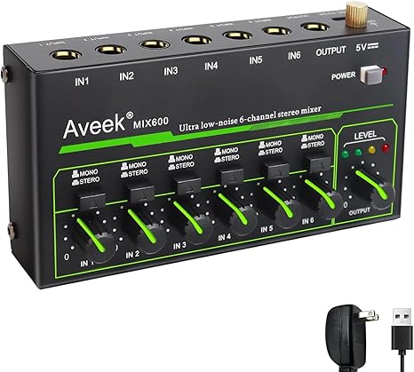 Aveek 6 Channel Mixer - Mini 6 - Audio Music Mixer 评论和价格