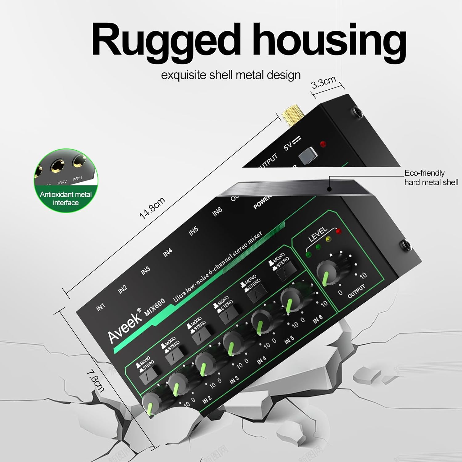 Aveek 6 Channel Mixer - Mini 6 - Audio Music Mixer 评论和价格