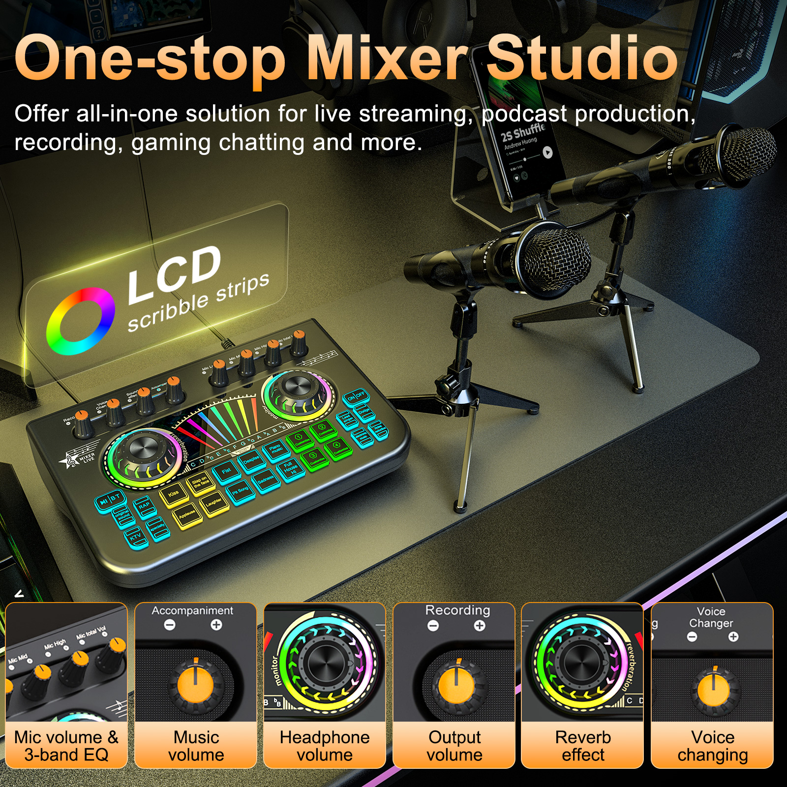 Tenlamp Sound Board for Pc/Pho - Audio Music Mixer 评论和价格