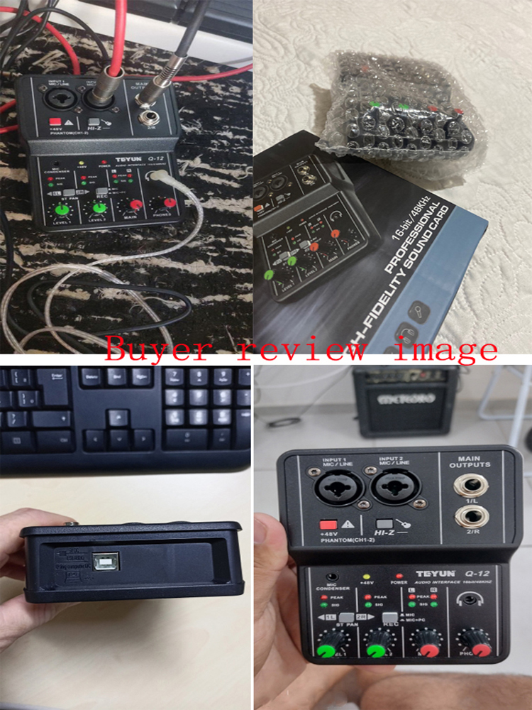 Q-12 Sound Card Audio Mixer So - Audio Music Mixer 评论和价格