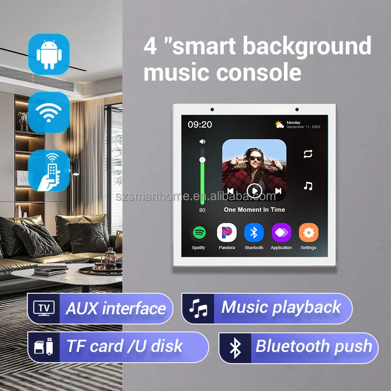 4-Inch Smart Home Background M - Audio Music In Background 评论和价格